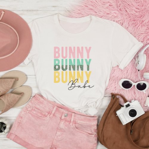 Pastel Bunny Babe Easter T_Shirt