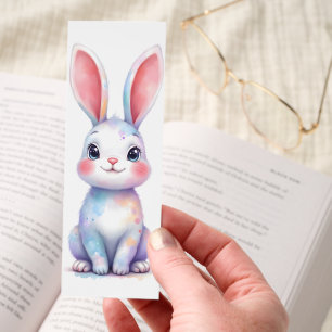 Pastel Bunny Cute Lavender Rabbit Art Bookmarks