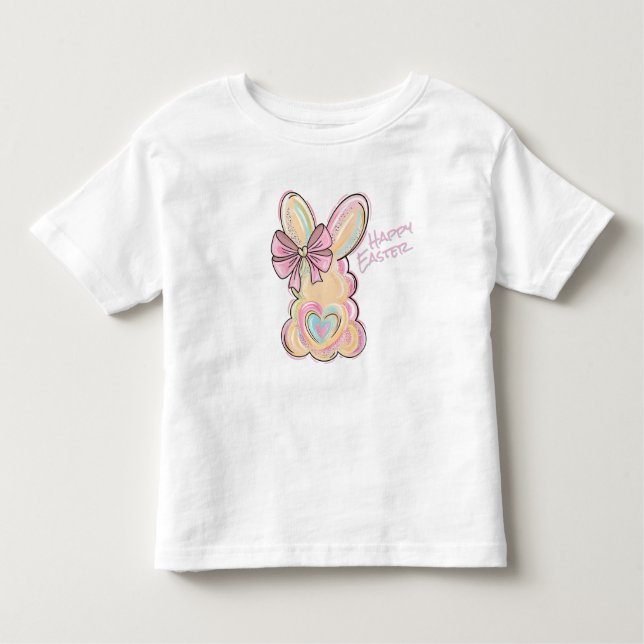 Pastel Bunny Delight Toddler T-shirt (Front)