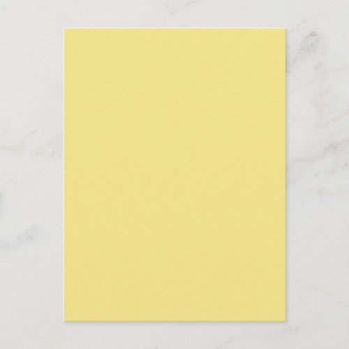 Pastel butter yellow background ready to customize postcard