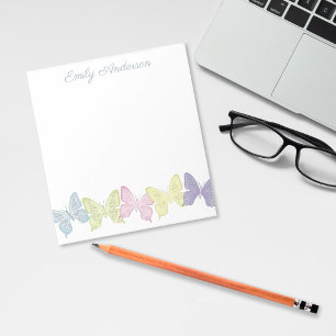 Pastel Butterflies 5.5" x 6" Notepad - 40 pages