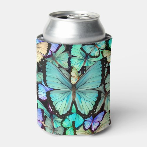 Pastel Butterflies Can Cooler