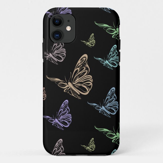 Pastel Butterflies Case-Mate iPhone Case (Back)