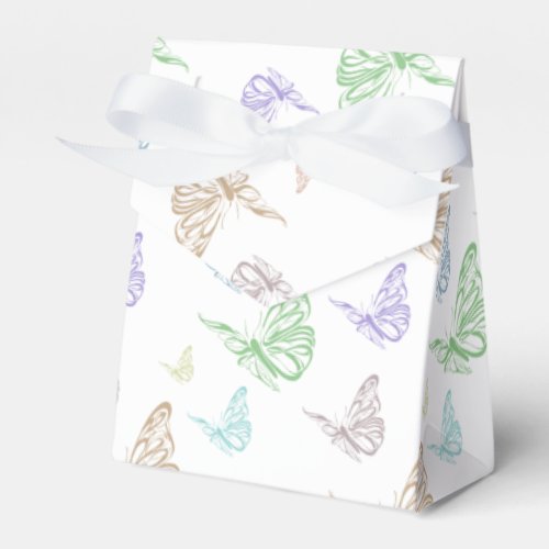Pastel Butterflies Favor Boxes