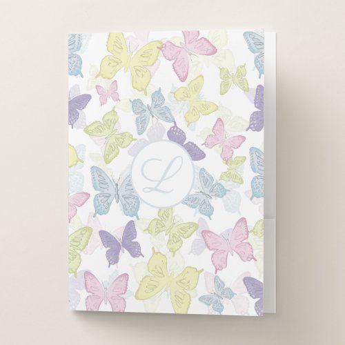 Pastel Butterflies Folders