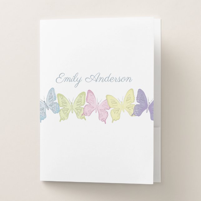 Pastel Butterflies Folders (Front)