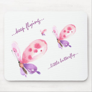 Pastel Butterflies, Inspirational, Mouse Pad