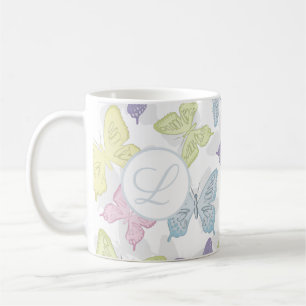 Pastel Butterflies Pattern 11 oz Classic Mug