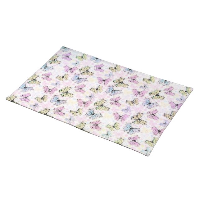 pastel butterflies placemat (On Table)