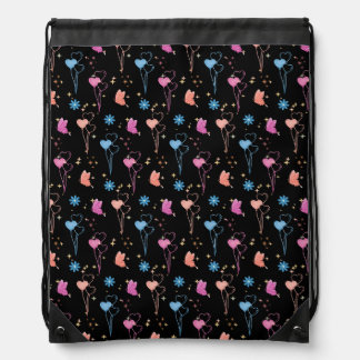  Pastel Butterflies & Stars Drawstring Bag