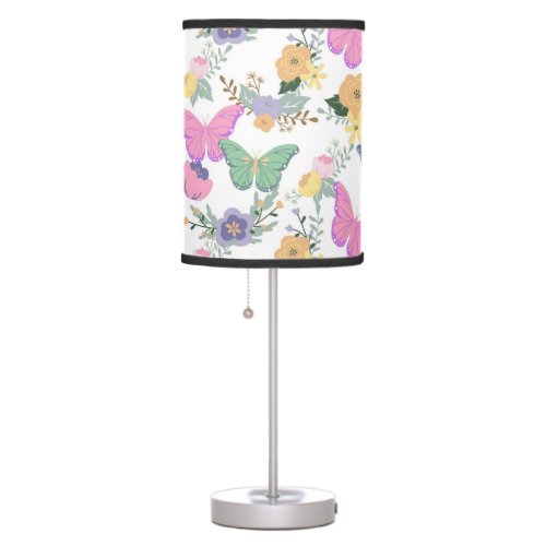 Pastel Butterflies Table Lamp