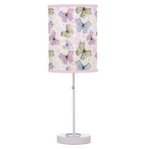 pastel butterflies table lamp