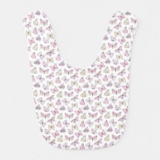 Pastel Butterfly Baby Bib – Watercolor Pattern