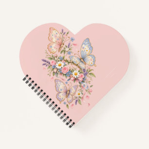 Pastel Butterfly Birthday Garden Notebook