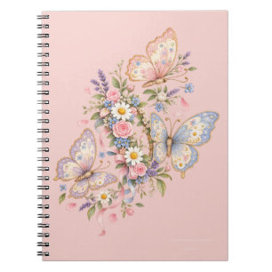 Pastel Butterfly Birthday Garden Notebook