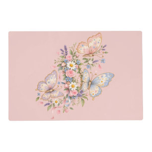 Pastel Butterfly Birthday Garden Placemat