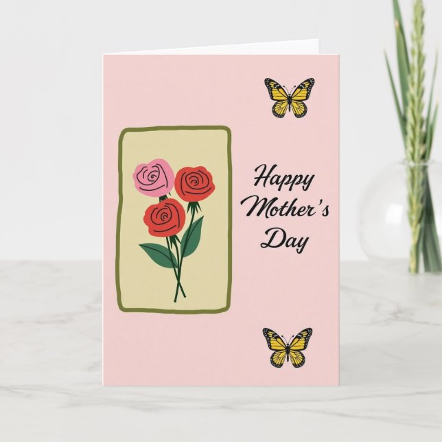 Pastel Butterfly Card (Front)