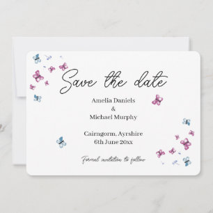 Pastel Butterfly Garden Save the Date Card Style1