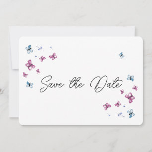 Pastel Butterfly Garden Save the Date Card Style2