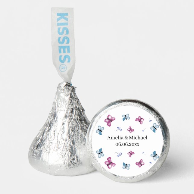 Pastel Butterfly Garden Wedding Favor (Front)