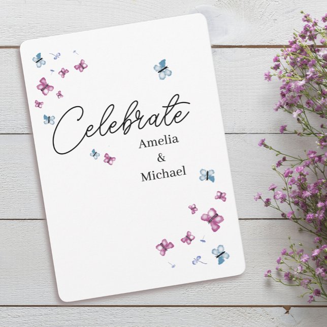 Pastel Butterfly Garden Wedding Invitation (Creator Uploaded)