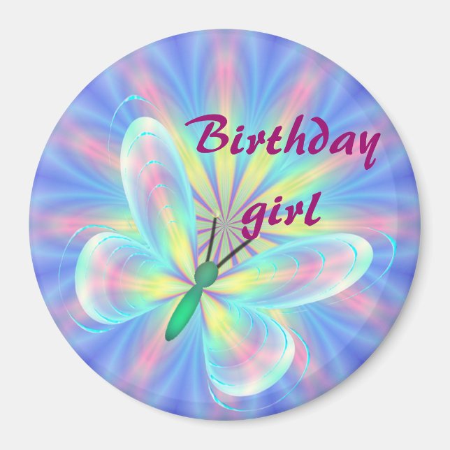 Pastel butterfly magnet (Front)