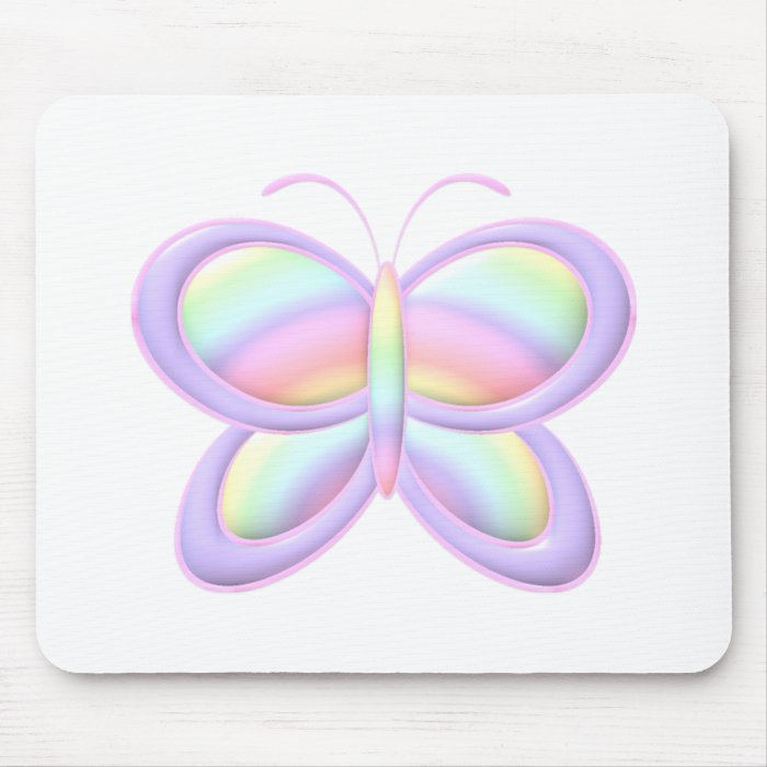 Pastel Butterfly Mouse Pad