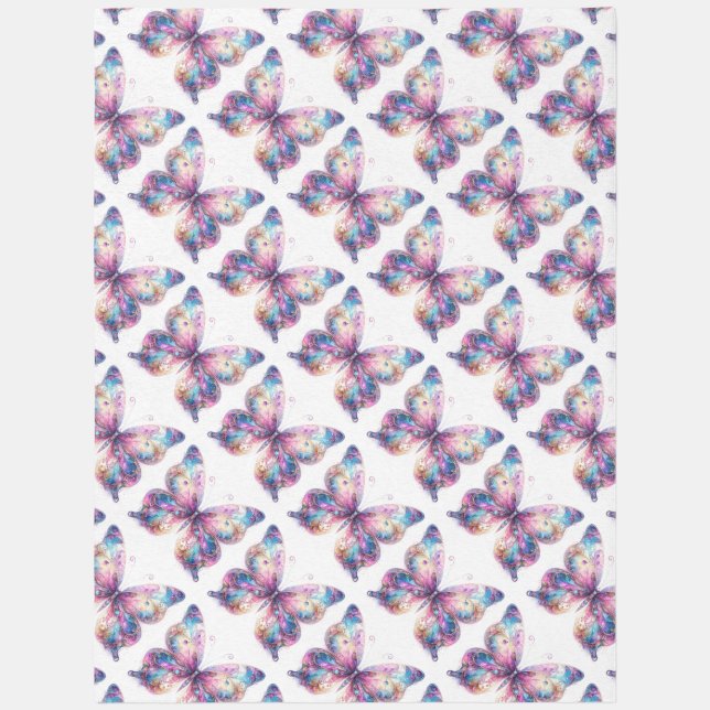 Pastel Butterfly Pattern Area Rug (Front (Vertical))