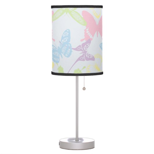 Pastel Butterfly Pattern Table Lamp (Left)