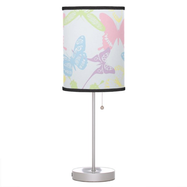 Pastel Butterfly Pattern Table Lamp (Left)