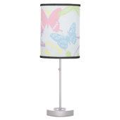 Pastel Butterfly Pattern Table Lamp (Front)