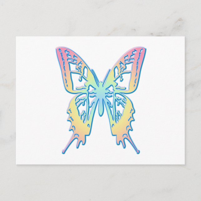 Pastel Butterfly Postcard (Front)