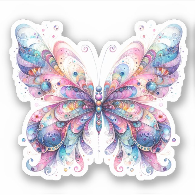 Pastel Butterfly Stickers (Front)