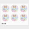 pastel butterfly thank you classic round sticker