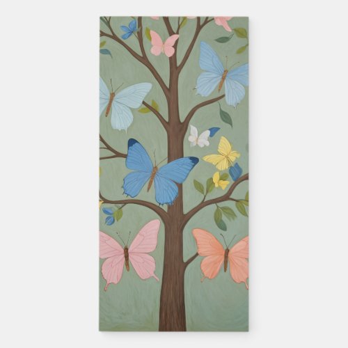 Pastel Butterfly Tree Magnetic Notepad