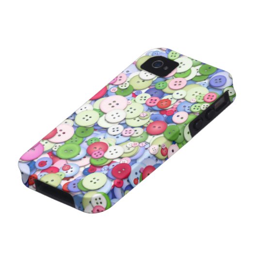 Pastel Button Pattern Case-Mate iPhone Case (Bottom)