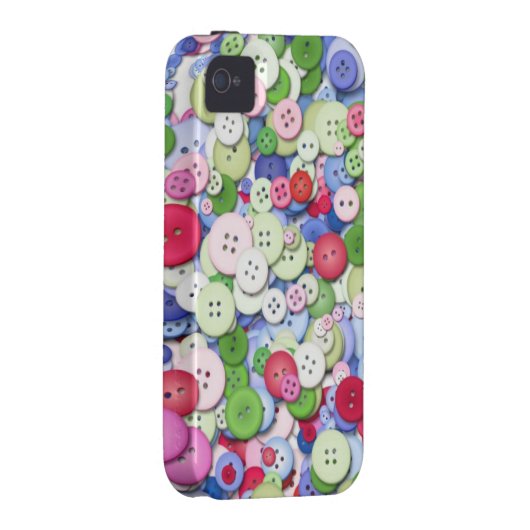 Pastel Button Pattern Case-Mate iPhone Case (Back/Right)