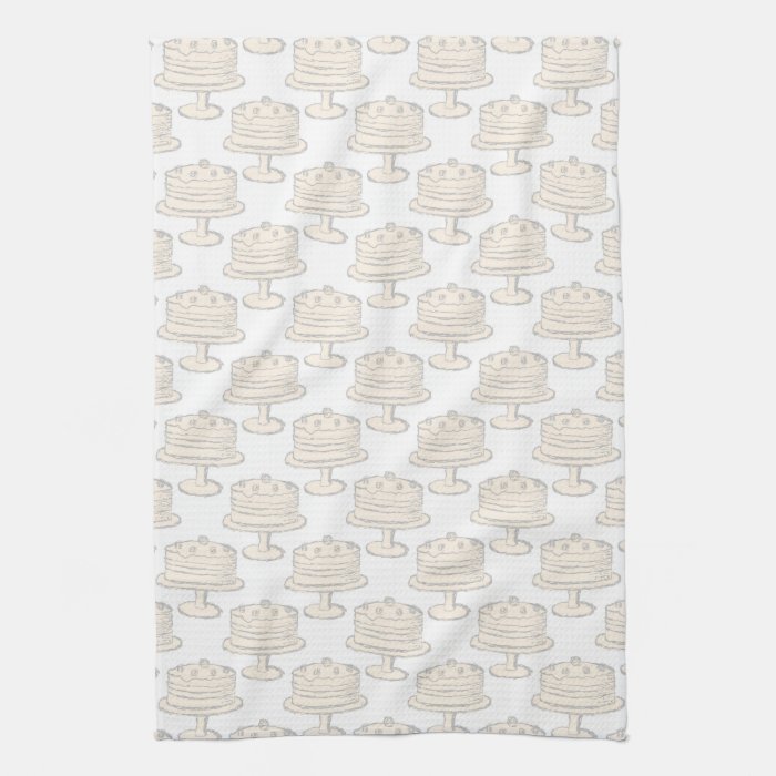 Pastel Cake Pattern. Kitchen Towel