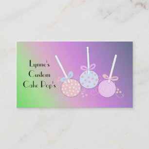Pastel Cake Pops Business Card