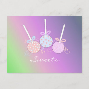 Pastel Cake Pops Postcard