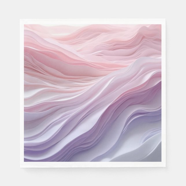 Pastel Calming Wave Pattern Napkins (Front)