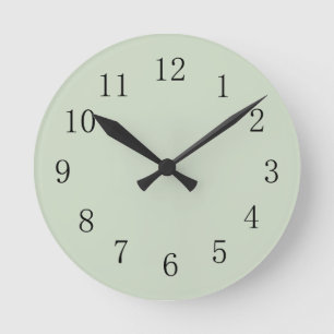 Pastel Camo Green Round (Medium) Wall Clock