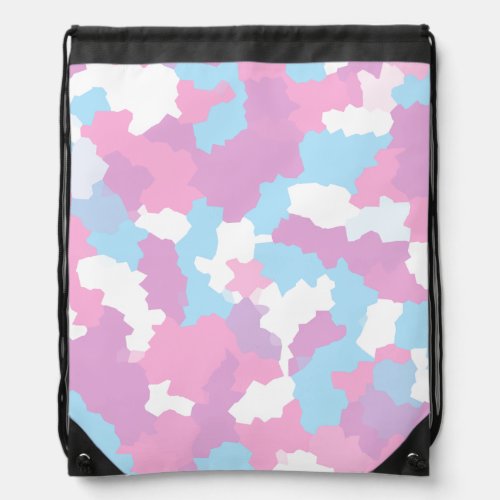 Pastel Camouflage Abstract Art Pattern  Drawstring Bag