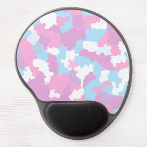 Pastel Camouflage Abstract Art Pattern  Gel Mouse Pad