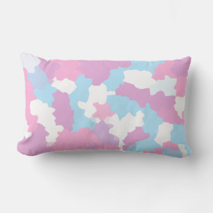 Pastel Camouflage Abstract Art Pattern  Lumbar Pillow
