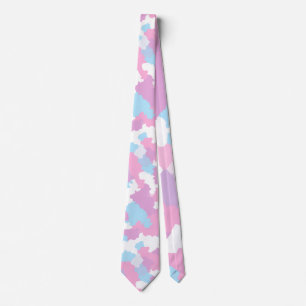 Pastel Camouflage Abstract Art Pattern Neck Tie