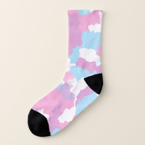 Pastel Camouflage Abstract Art Pattern  Socks