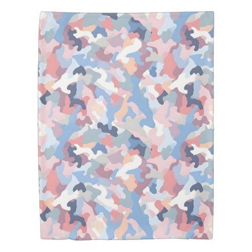 Pastel Camouflage  Duvet Cover