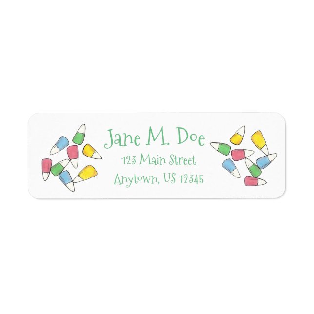 Pastel Candy Corn Spring Easter Basket Candy Label (Front)