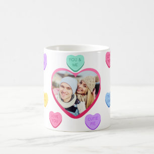 Pastel Candy Hearts Photo Mug